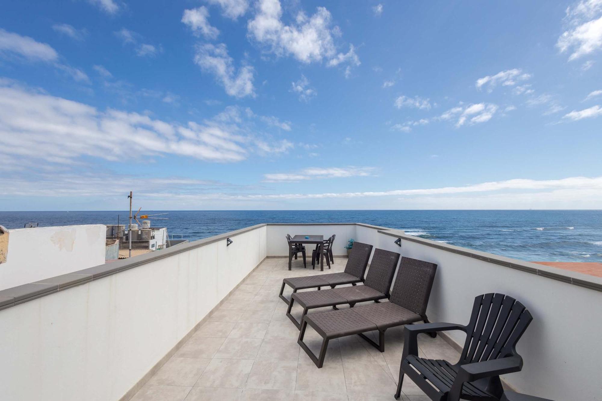 公寓 Costa Norte San Andres Con Terraza Compartida Vista Al Mar